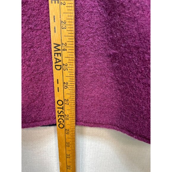 Norm Thompson Women's Button Front Wool Short Coat Long Sleeve Size 1X Fuchsia - Picture 7 of 11